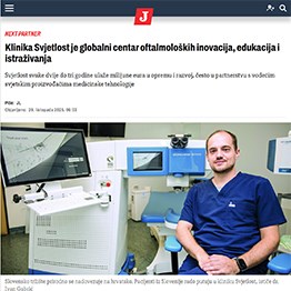 Klinika Svjetlost je globalni centar oftalmoloških inovacija (Jutarnji list)